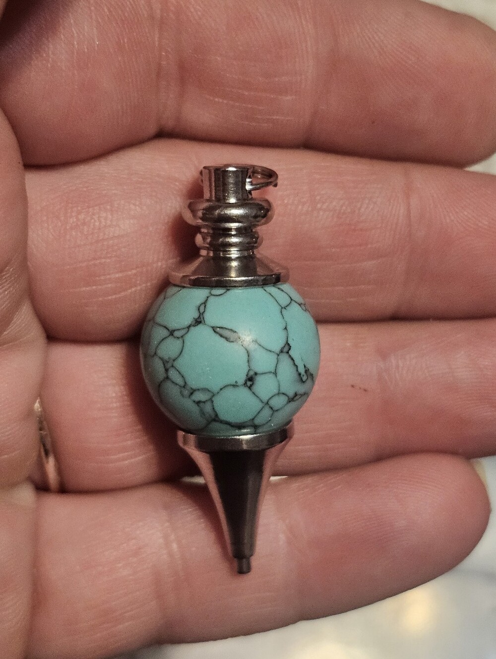 Unique Silver Tone Pendant